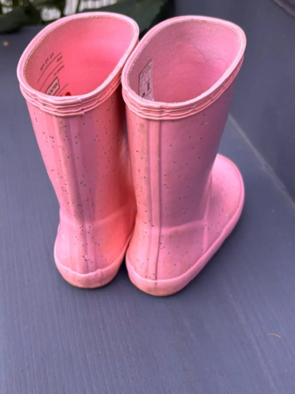 Hunter pink sparkle rain boots - Size 8 (~Age 4)
